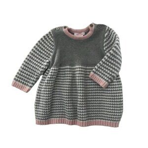 Joe Fresh Stripe Ribbed Knit Sweater Dress 3-6 Months